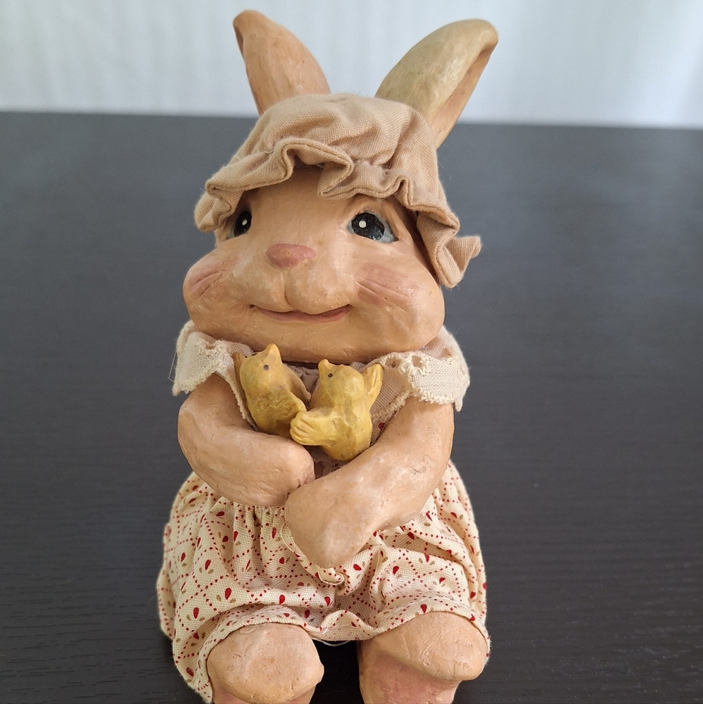 Enesco Imports- Bunny with Baby Chicks Figurine